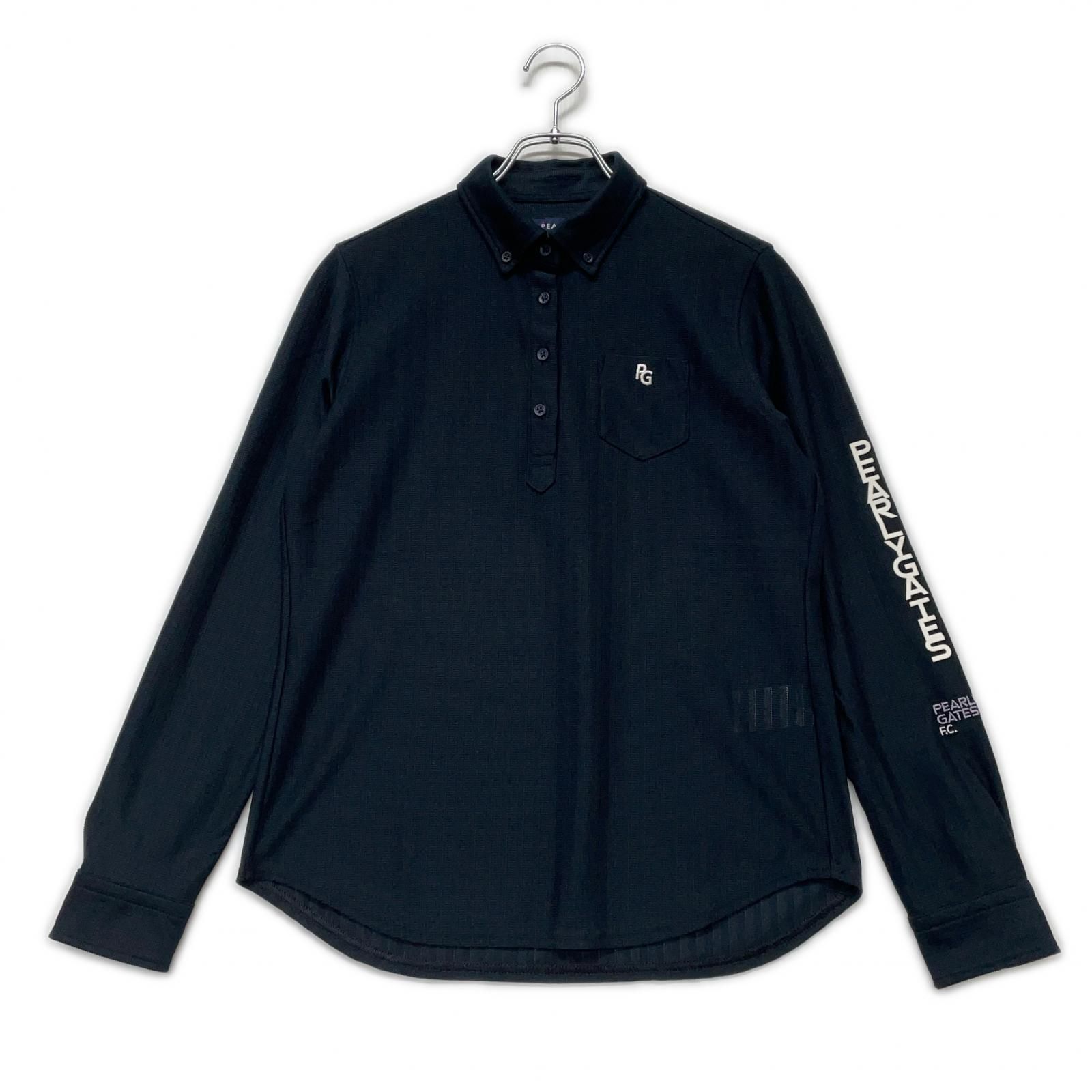 レディース パーリーゲイツ PEARLY GATES 長袖ポロシャツ 1 M ダークネイビー ボタンダウン 24年モデル