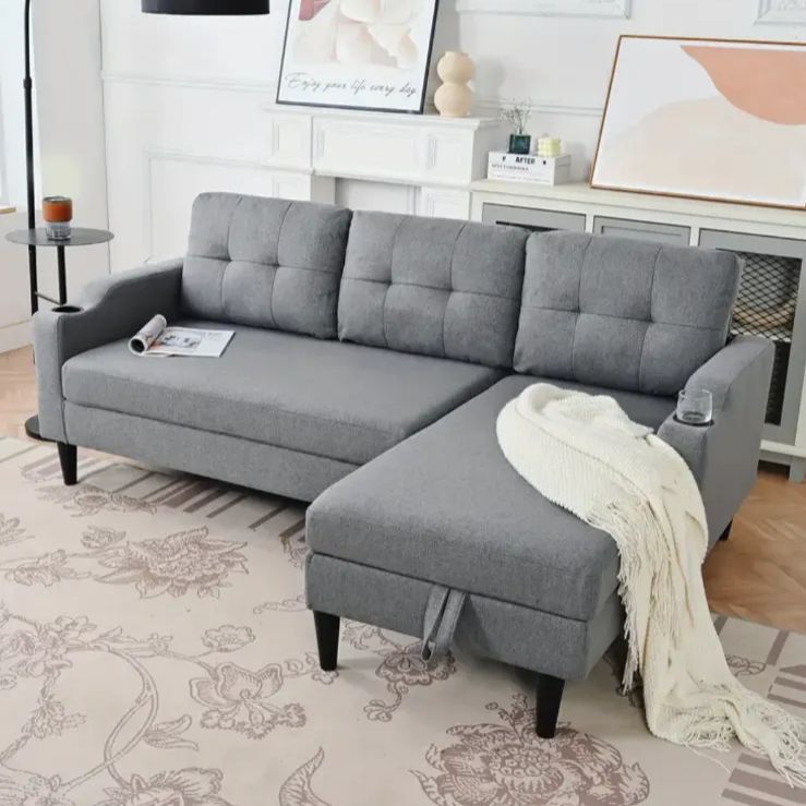 Francfranc】メーネ カウチ R ライトグレー (W810) Francfranc メーネ