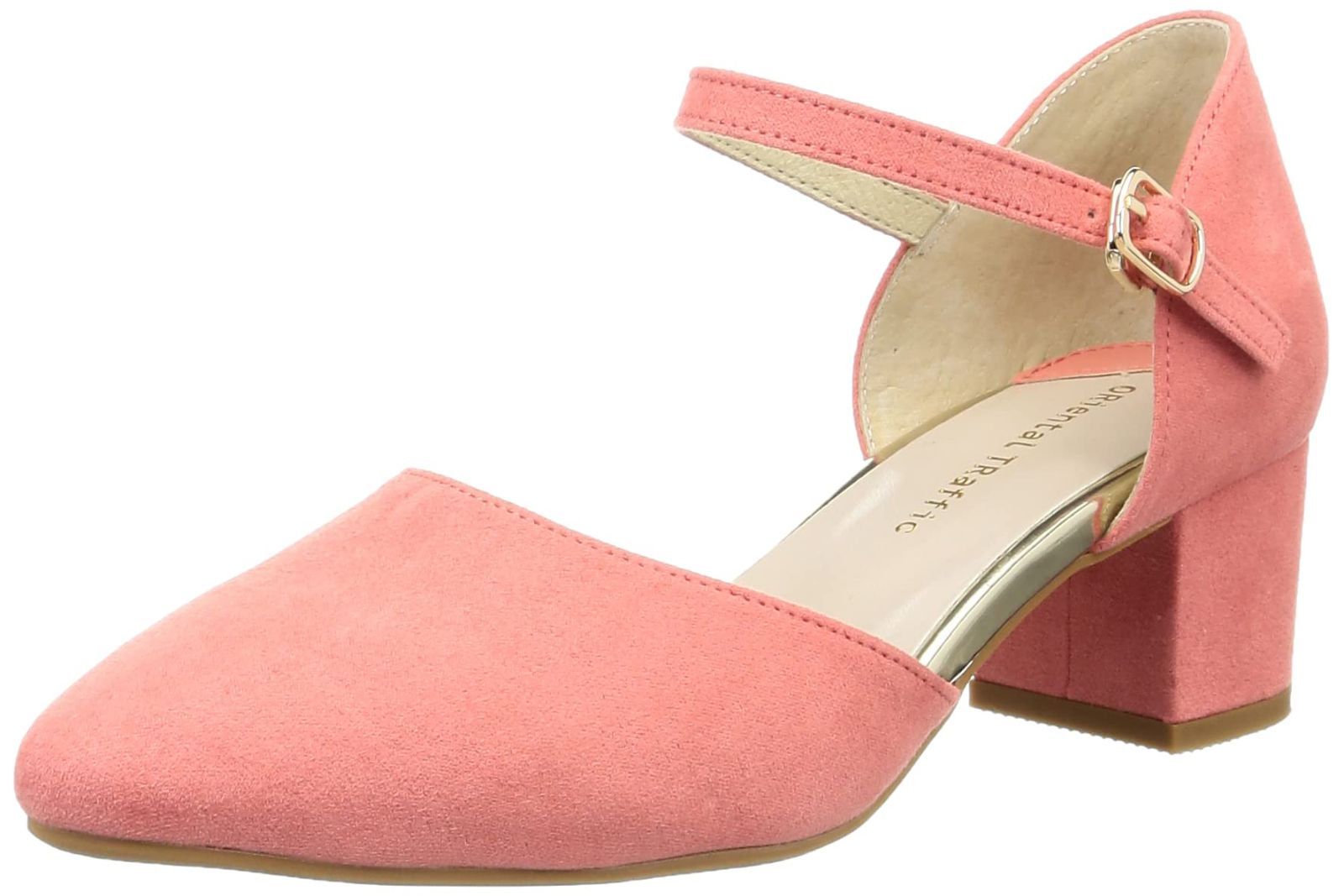 パンプス ポインテッドトゥ 美脚 ミドルヒール ストラップ オリエンタルトラフィック 大きいサイズ 小さいサイズ 歩きやすい