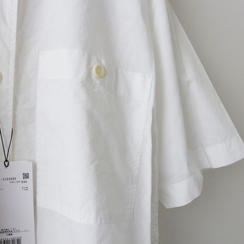 マーガレットハウエル コットン ポプリン　半袖シャツ 2023ss SOFT COTTON POPLIN SHIRT | MARGARET HOWELL（マーガレット