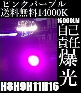 LED HB4 H8 H11 H16  パープルピンク　20000lm