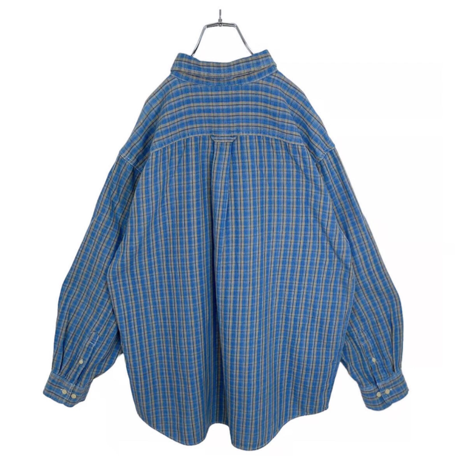 90s basic EDITIONS L/S check nel shirt