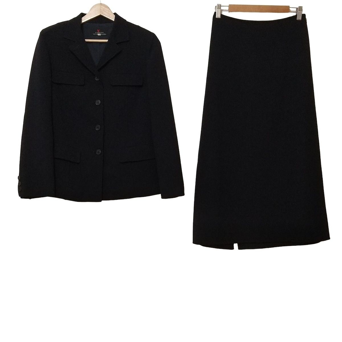 ヨシエイナバ 高級ウール スカートスーツ/9号 ヨシエイナバ☆ウールスカートスーツ イナバヨシエレキップ9号