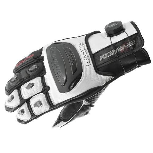 5営業日で発送 コミネ GK-254 Dial Fit Sports Leather Gloves 06-254 色 White Black サイズ M