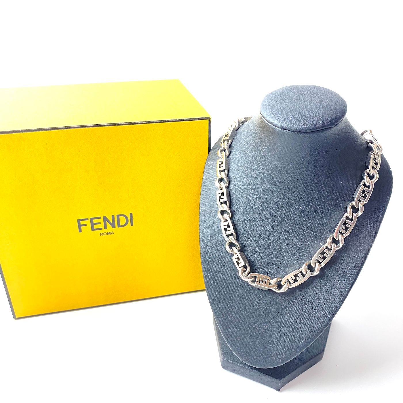 FENDI オーロック FFロゴ チェーン チョーカー ネックレス 50cm