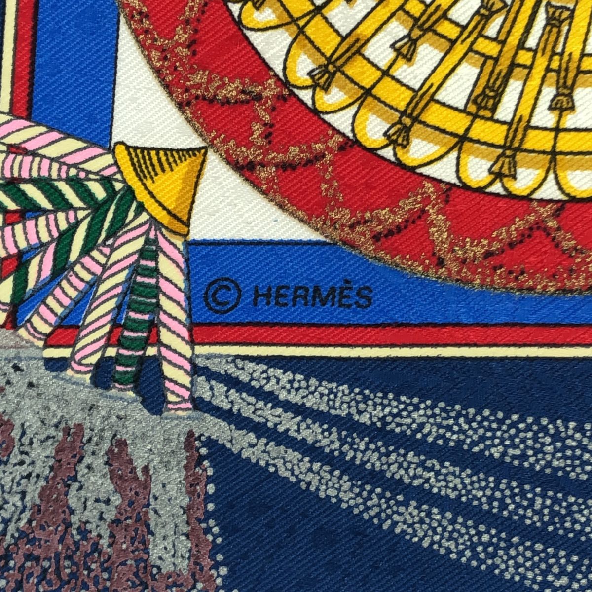HERMES エルメス カレ90 FEUX D'ARTIFICE 技巧の火 スカーフ ブランド
