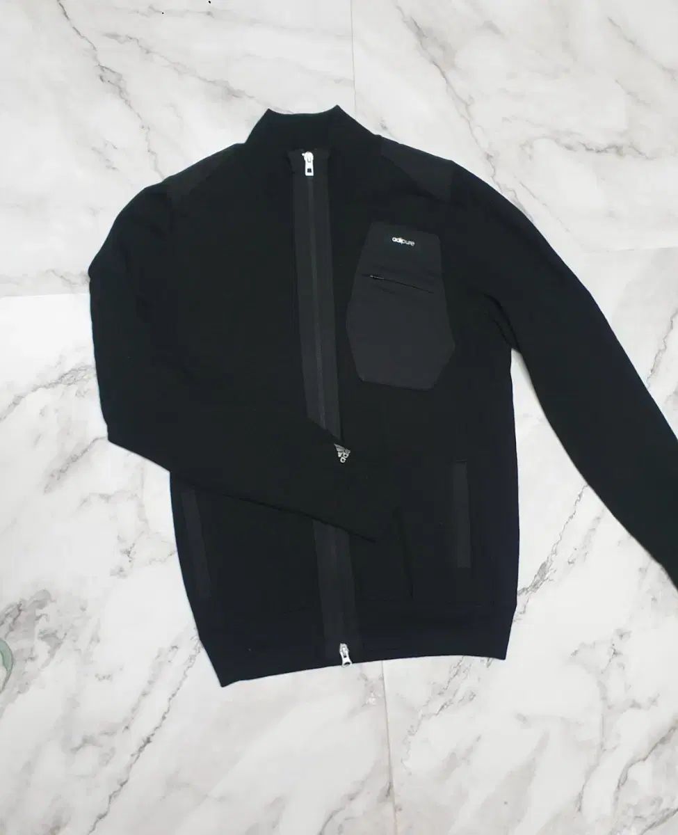 【雷市場（ポンジャン）商品韓国直送】 adidas(アディダス) ゴルフ 防風 ニット ジップアップ 2ウェイジッパー