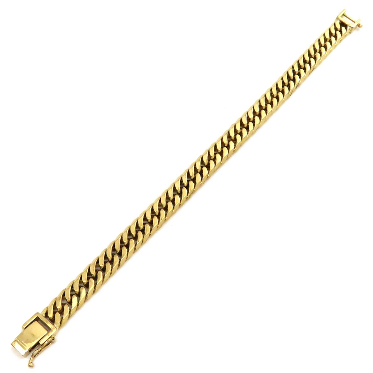 喜平 KIHEI ブレスレット K18 18金 19.5cm 50.3g 6面 ダブル W K18YG