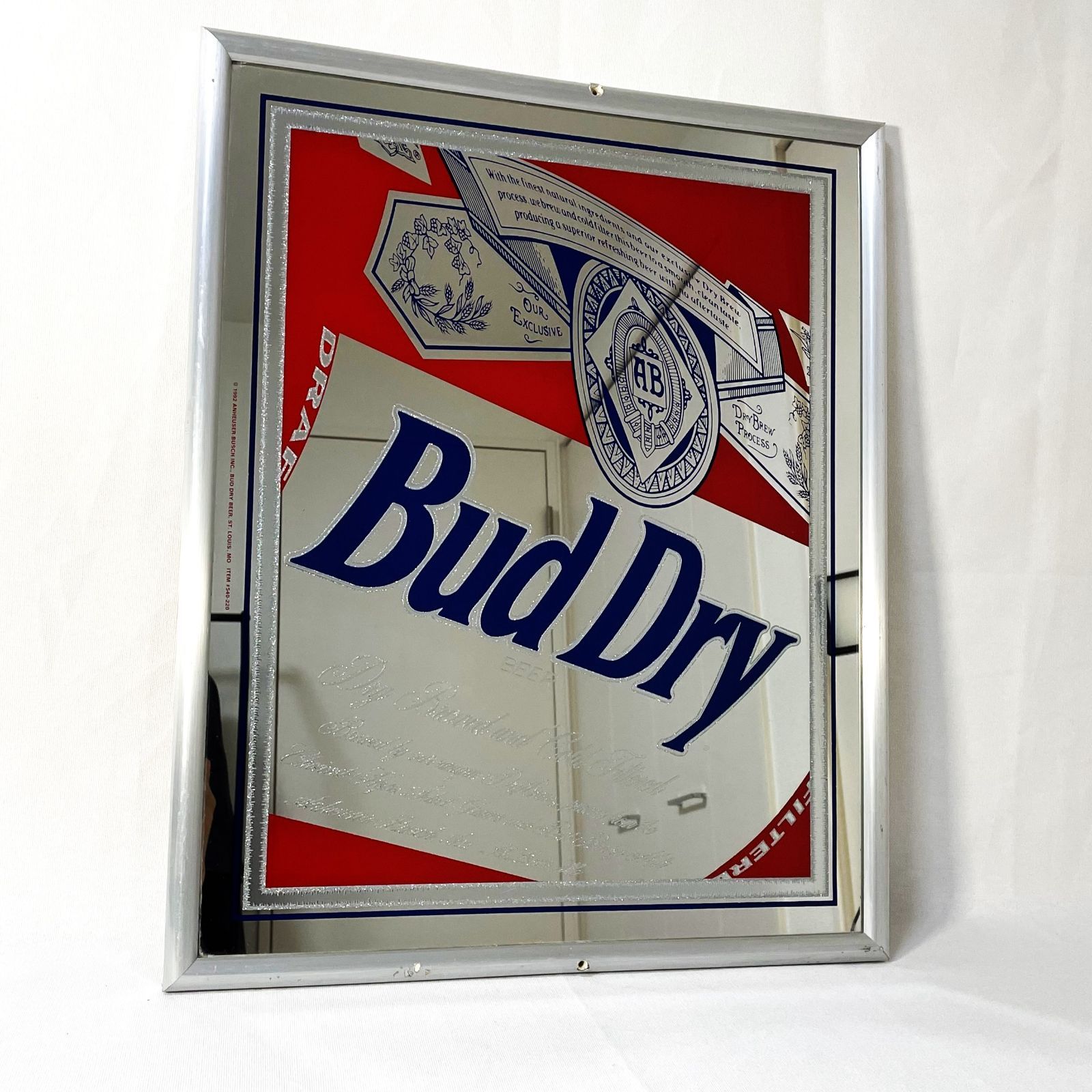 90s Bud Dry Beer Pub Mirror バドドライ パブミラー 90年代 