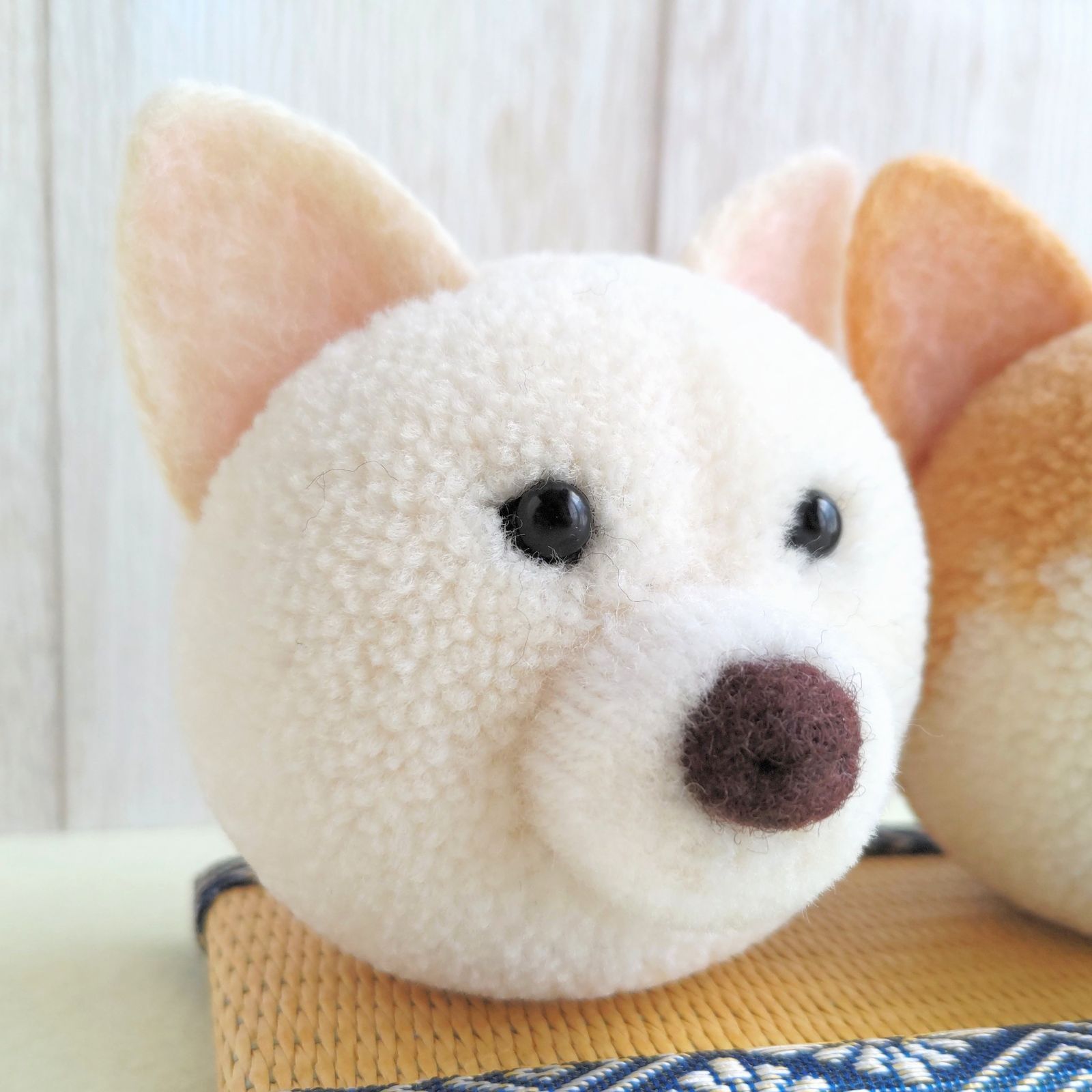 わんてまり】 ハンドメイド 犬ぽんぽん 柴犬 置物 - メルカリ