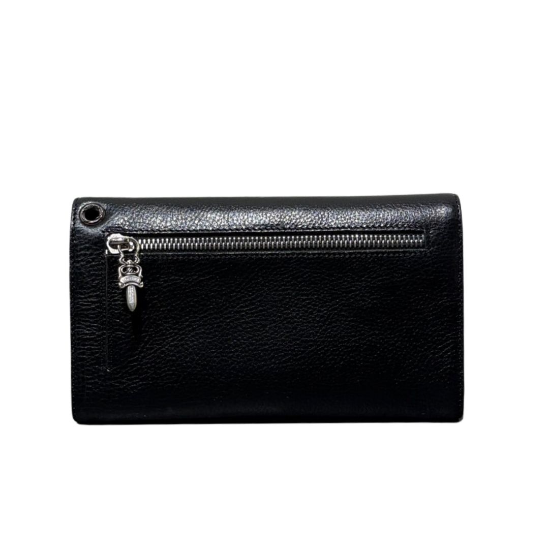 新品】クロムハーツ Chrome Hearts WAVE ウォレット ロング 黒 CH