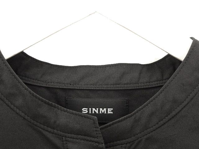 シンメ SINME ボリュームシャツ ブラウス ブラック 黒 F コットン 綿