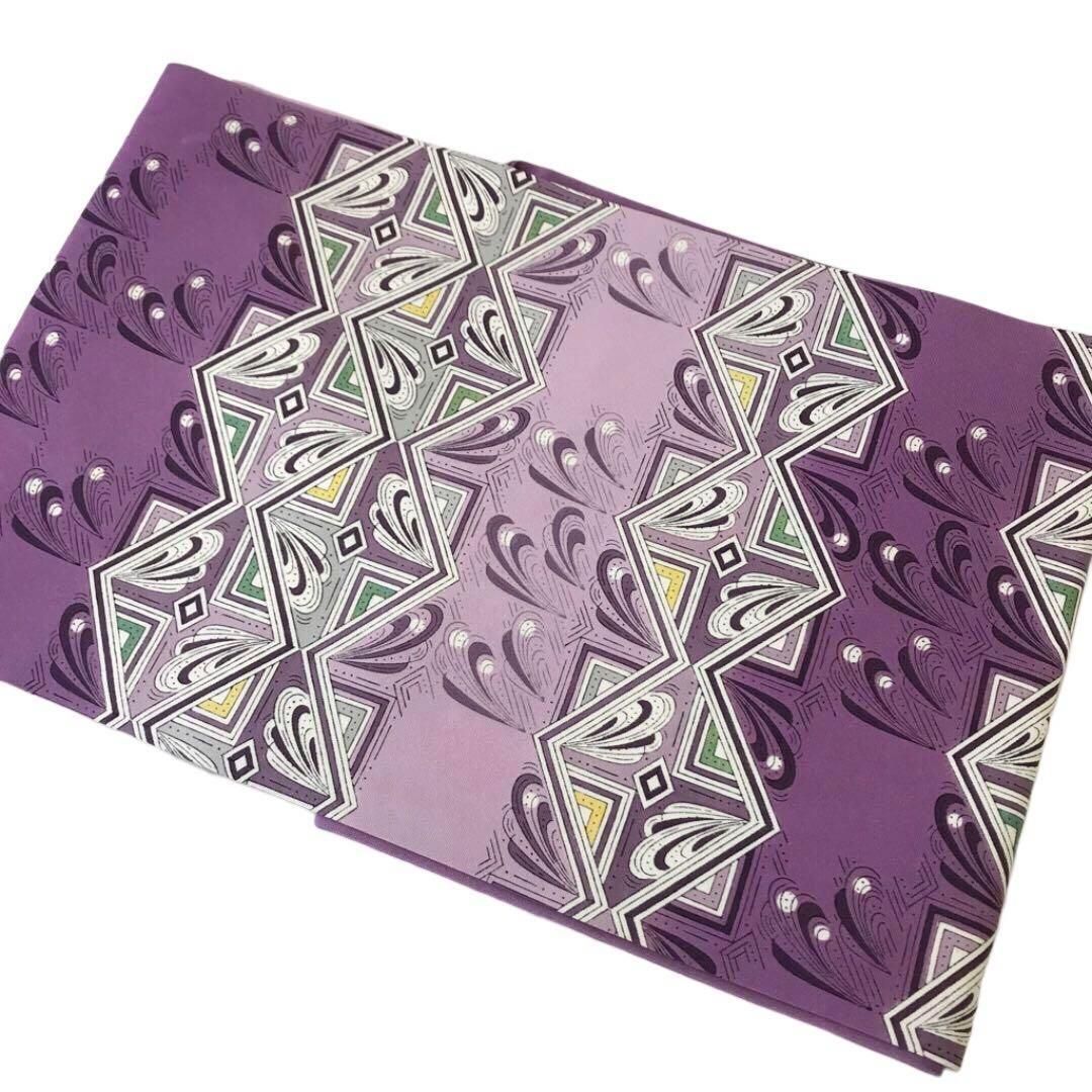 名古屋帯 人間国宝鈴田滋人 染織重要無形文化財 木版摺り更紗 O-1046