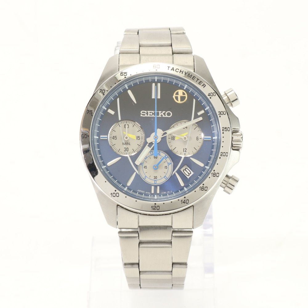 美品 SEIKO セイコー 25周年記念 500系 新幹線モデル こだま 限定5000本 デイト クロノグラフ 8T63-01D0 腕時計 メンズ MMM AJ26-4【中古】