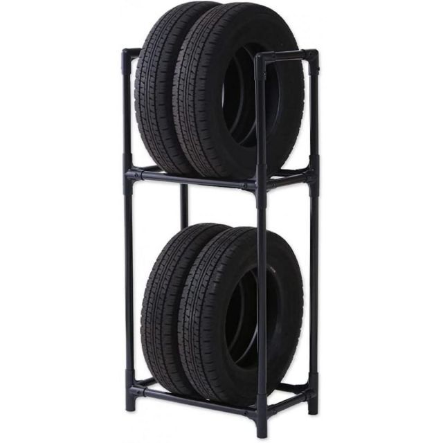  アイリスオーヤマ タイヤラック KTL-590 ブラック　耐荷重120kg 普通自動車用タイヤ4本 金属チェーン