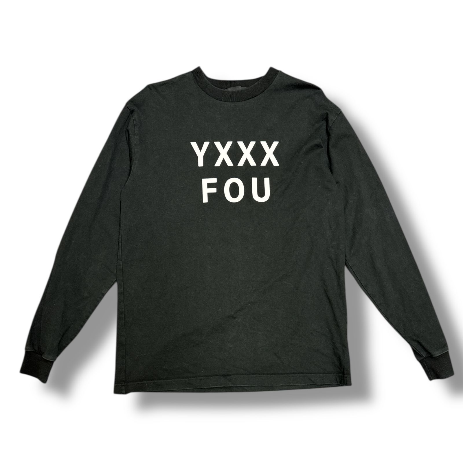 ゴッドセレクション XXX カットソー 長袖 ロゴプリント 黒