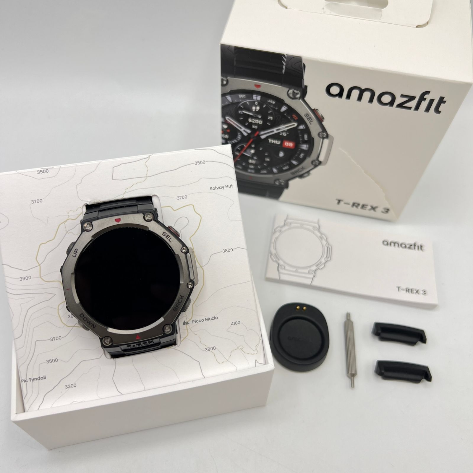 美品】Amazfit T-Rex 3 48mm SP170069-C218 オニキス BK