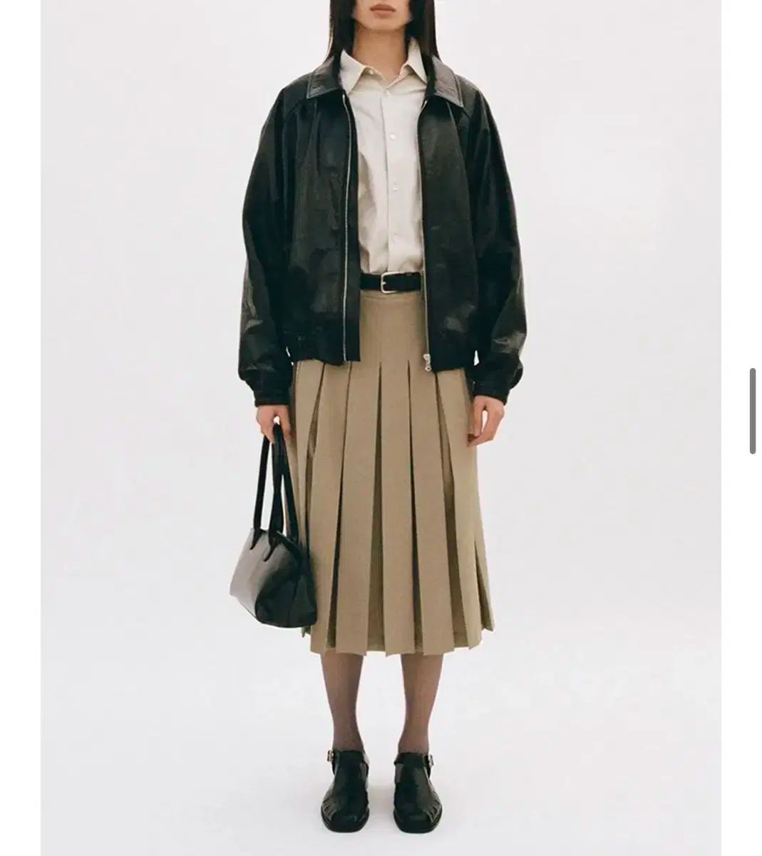 LFM プリーツスカート ベージュ S