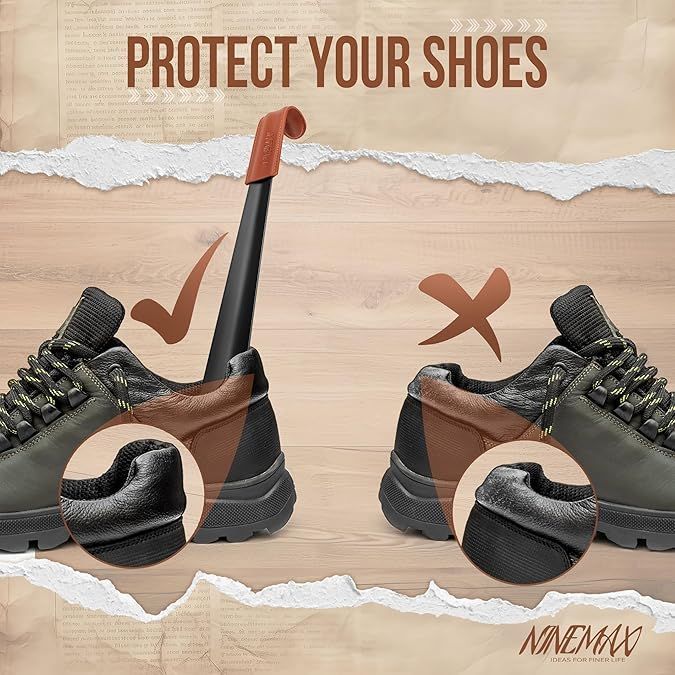 2309.シューホーン靴ベラ レザーカバー付き ポータブル シューホーン 【 靴ベラ SHOEHORN