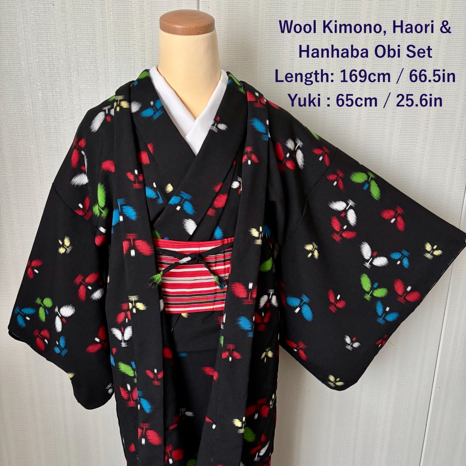 ウール着物＆羽織セット