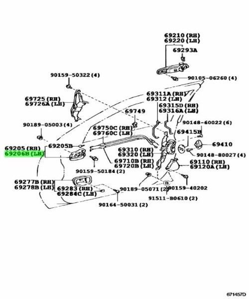 トヨタ 純正 アルテッツァ ジータ レクサス フロントドアインサイド ハンドル 左 HANDLE FRONT DOOR INSIDE LH 69206-47010-A1 TOYOTA