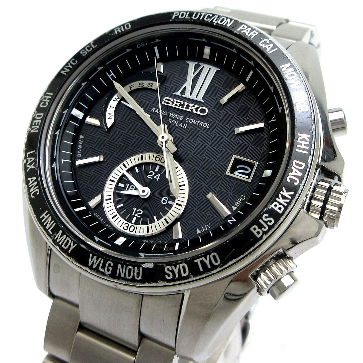 SEIKO【ソーラー電波時計】ブライツ(BRIGHTZ) SAGZ097 セイコー ブライツ ソーラー電波 メンズ 黒 8B54-0AG0 SEIKO BRIGHTZ