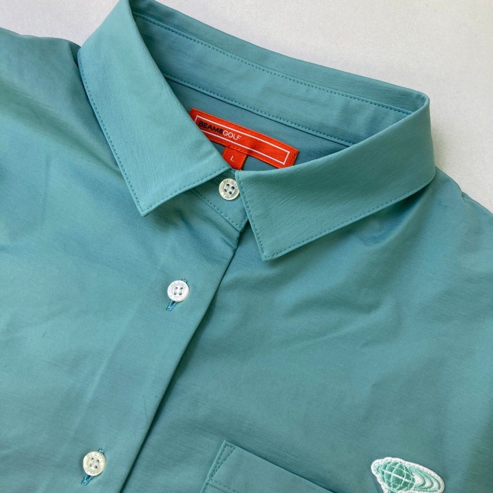 サイズ：L BEAMS GOLF ビームスゴルフ 半袖シャツ ブルー系