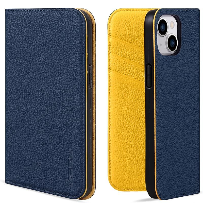 VISOUL iphone14 ケース 手帳型 本革 スマホケース レザーケース 手帳型ケース アイフォン14 ケース カード収納 携帯ケース 全面保護 マグネット 柔軟なTPU素材 マグネット式 スタンド機能付き ス