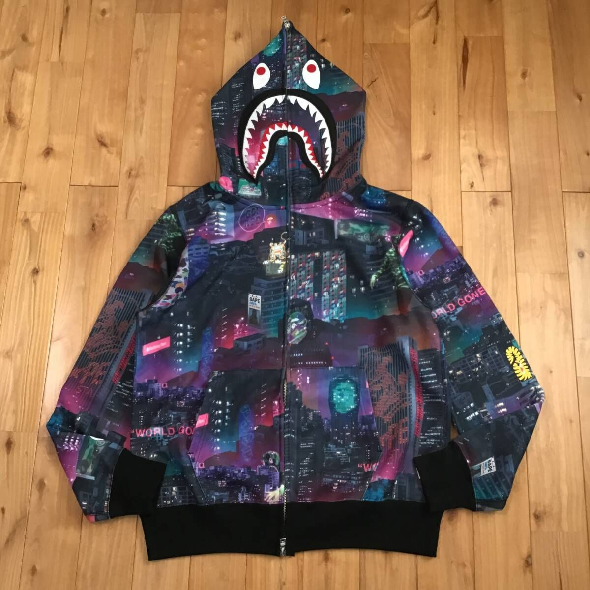 NEON TOKYO シャーク パーカー Lサイズ shark full zip hoodie a
