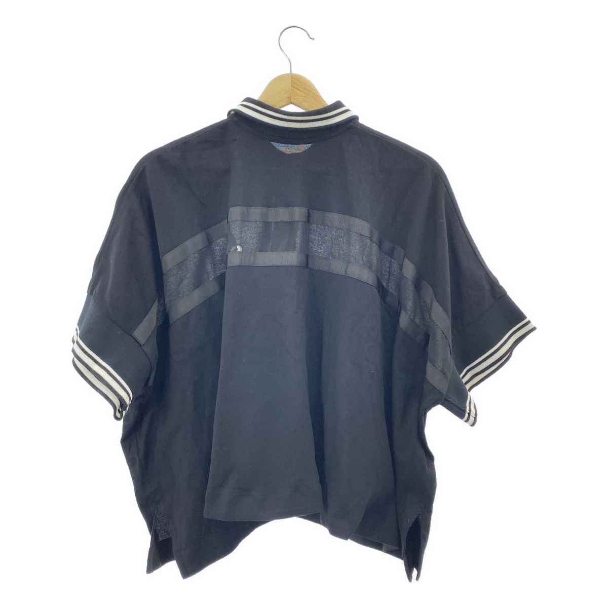 sacai S Pique Polo Shirt ポロシャツ　黒 sacai S Pique Polo Shirt ポロシャツ 黒