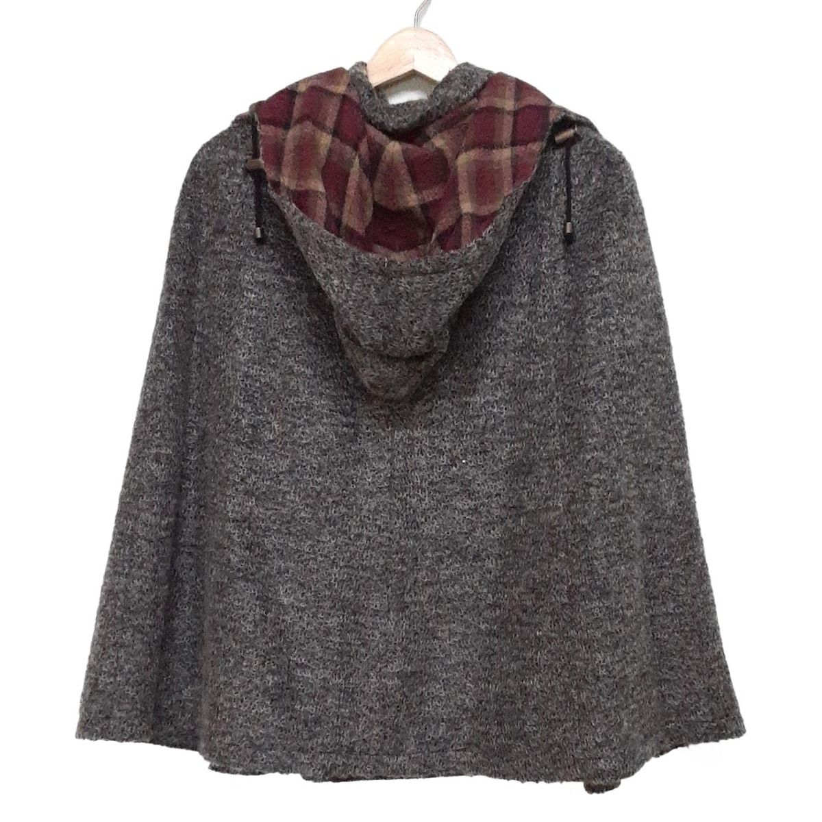 YORKLAND ヨークランド ポンチョ サイズ9AR S レディース - ダークグレー 冬 ウール