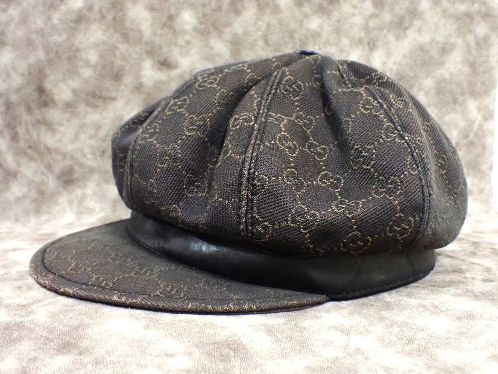 GUCCI グッチ GG柄 キャスケット 総柄 帽子 ブラウン