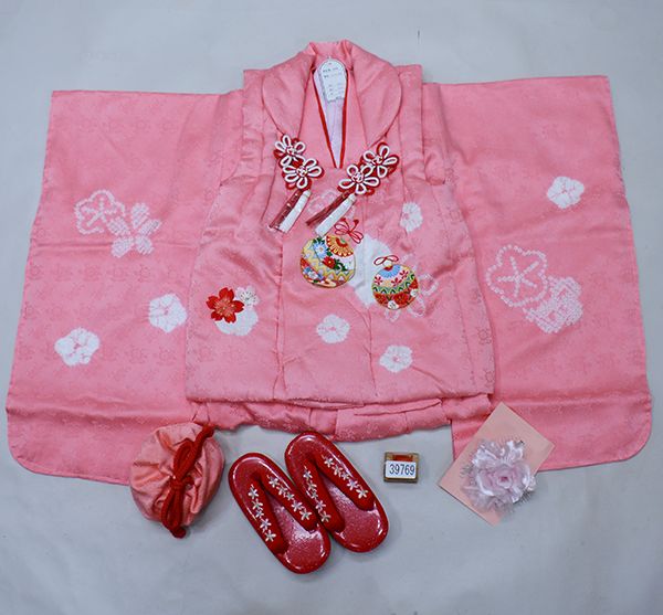 七五三 三歳 女児 正絹 総絞り 被布着物セット 夢想 NO30207 七五三 三歳 女児 正絹 総絞り 被布着物セット 夢想 NO30207