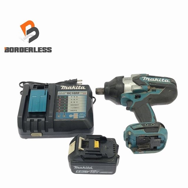 品 makita マキタ 18V 充電式インパクトレンチ TW300D 青|ブルー バッテリー1個 6.0Ah 充電器