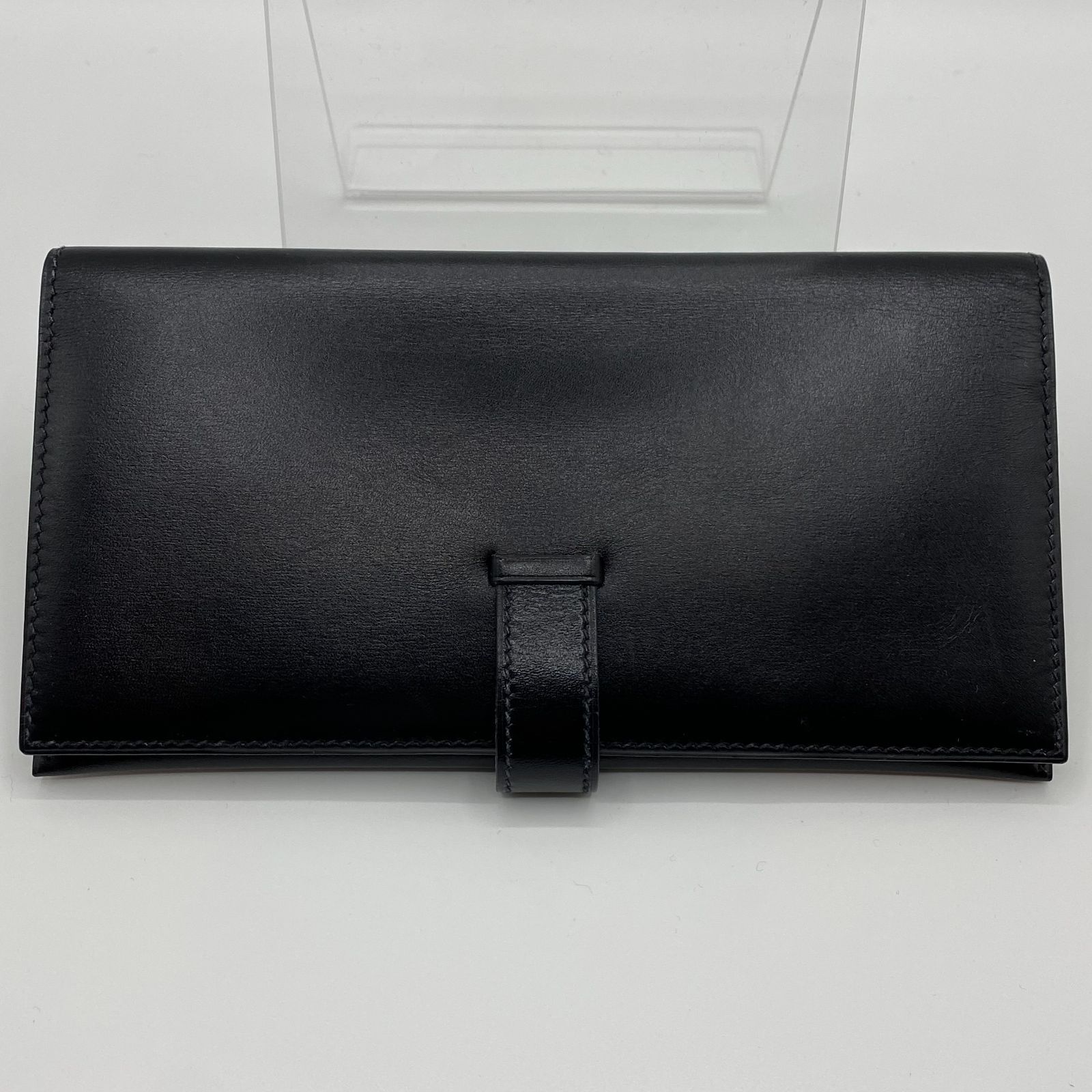 エルメス べアン 長財布 クラシック ボックスカーフ HERMES ブラック