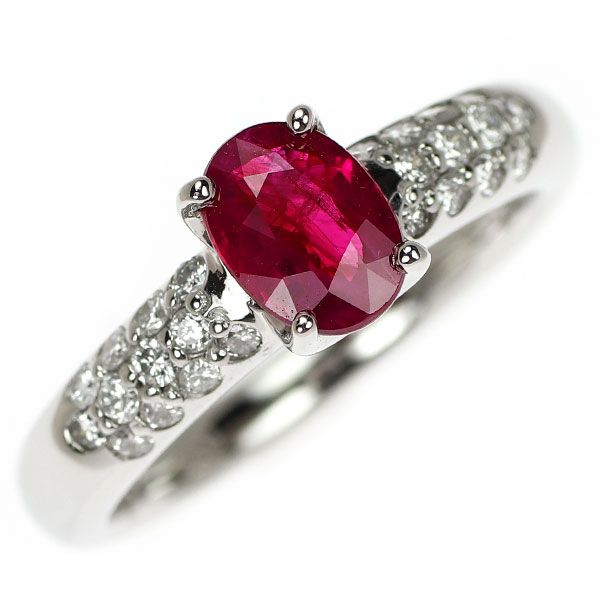 Pt900 ルビー ダイヤモンド リング 1.00ct D0.32ct - メルカリ