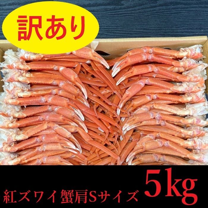 【北海道産】訳あり　紅ズワイガニ肩Sサイズ　B品　5Kg　蟹　ずわい-0