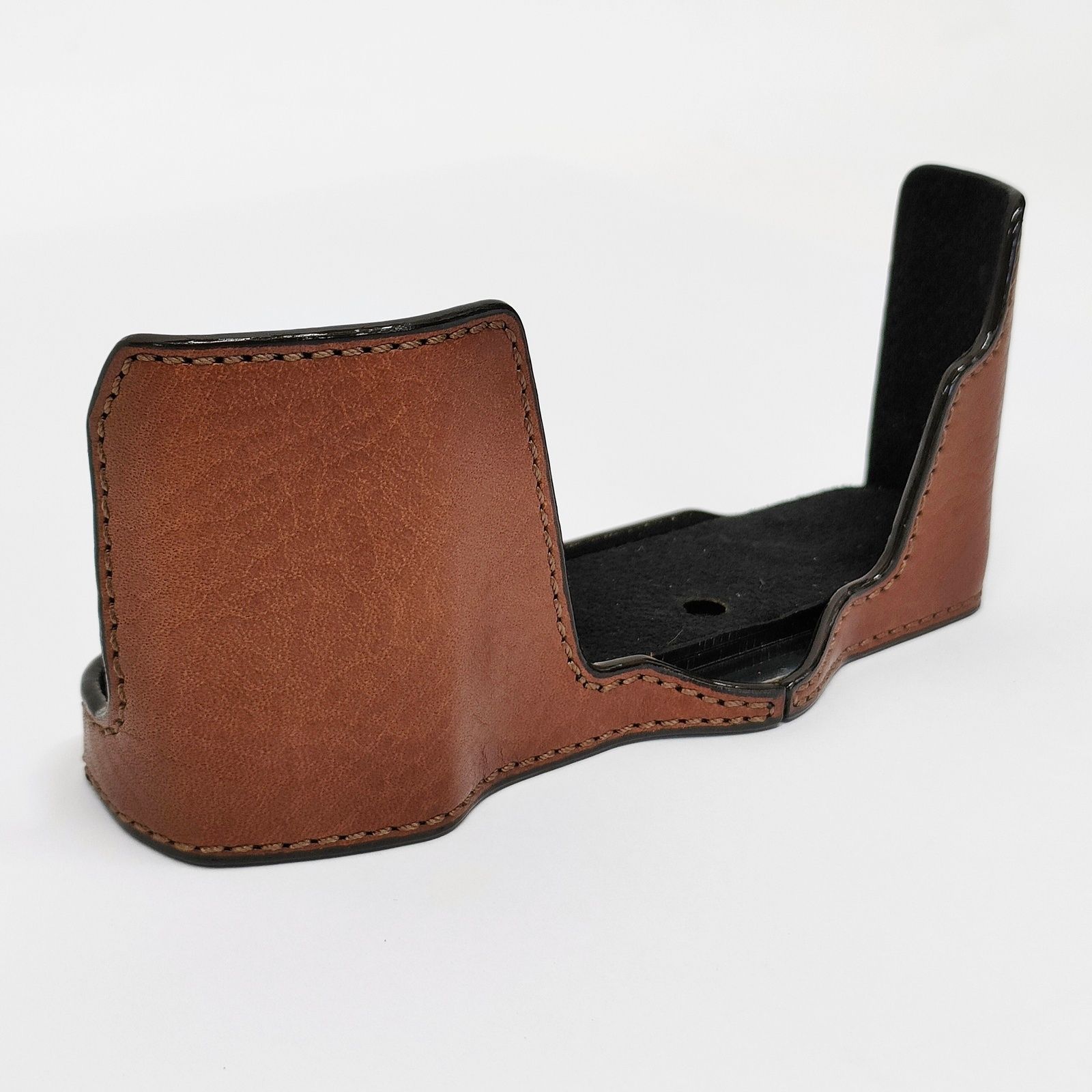 GARIZ オリンパス OM D E M 10用 本革ハーフケース ブラウン XS 茶 カメラ ゲリズ R 2509 216