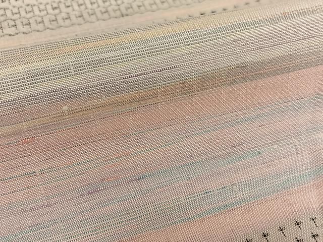 平和屋着物●紅花紬　米沢　横段文　正絹　逸品　AABA0134zg 平和屋着物○紅花紬 米沢 横段文 正絹 逸品 AABA0134zg