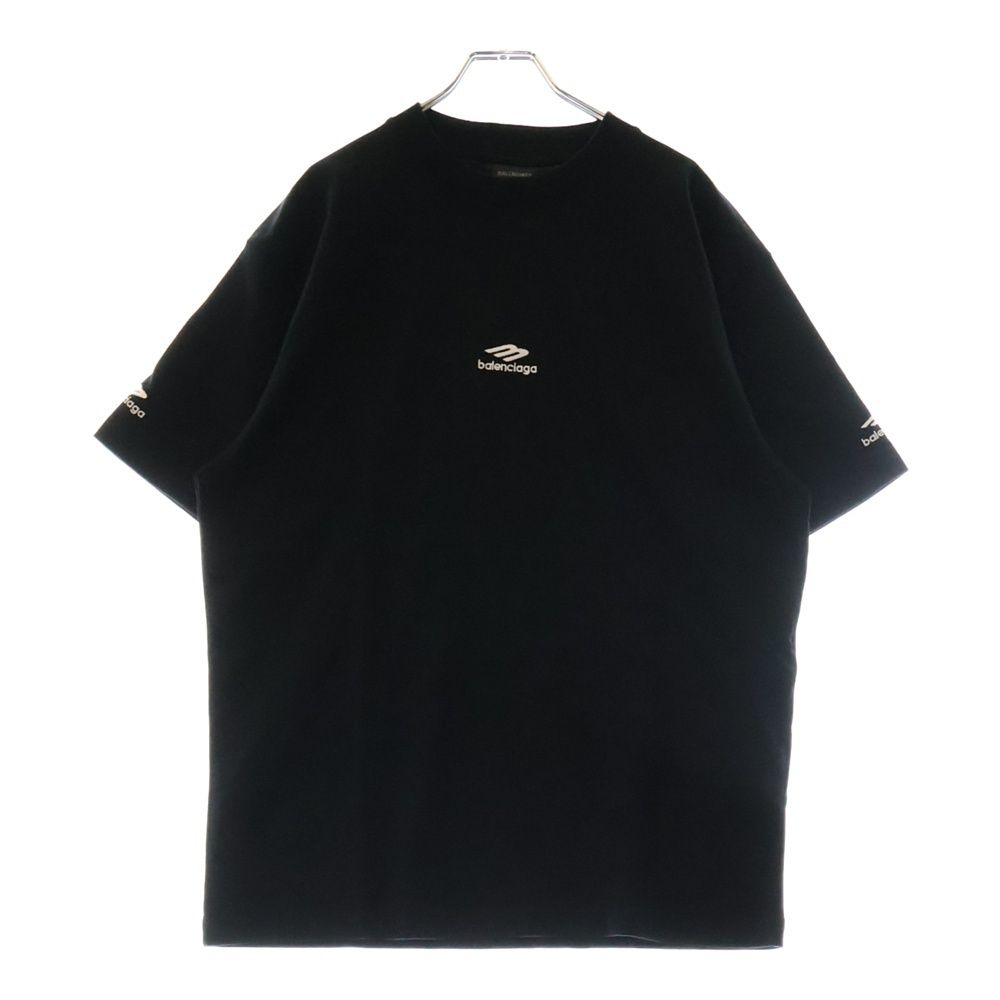 BALENCIAGA (バレンシアガ) フロントブランドロゴ刺繍 半袖Tシャツ