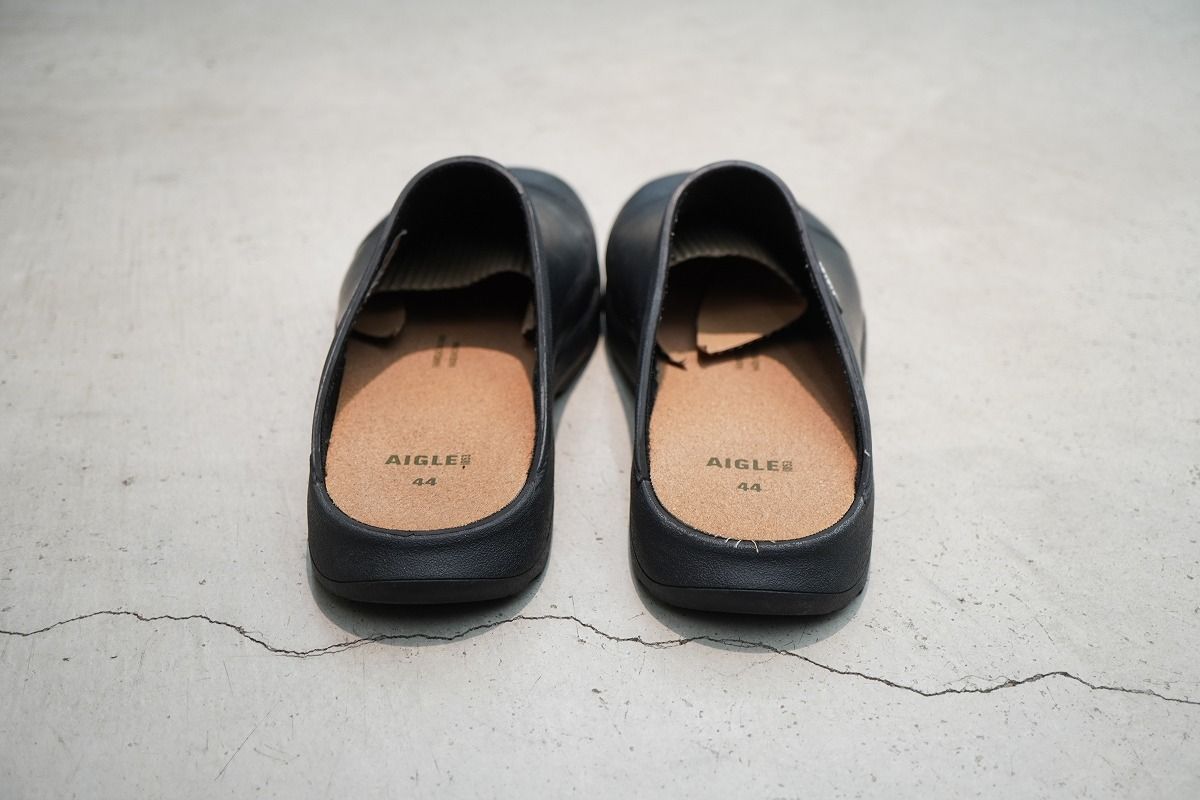 エーグル スリッポン(新品 未使用) AIGLE 黒 防水スリッポンシューズ