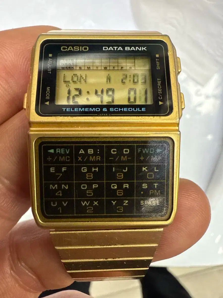 CASIO カシオ データバンク 金 時計