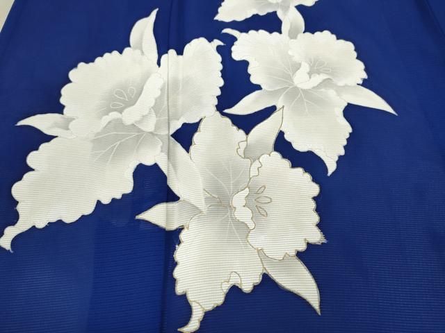 平和屋着物＊夏物 訪問着 絽 流水草花文 暈し染め 正絹 逸品