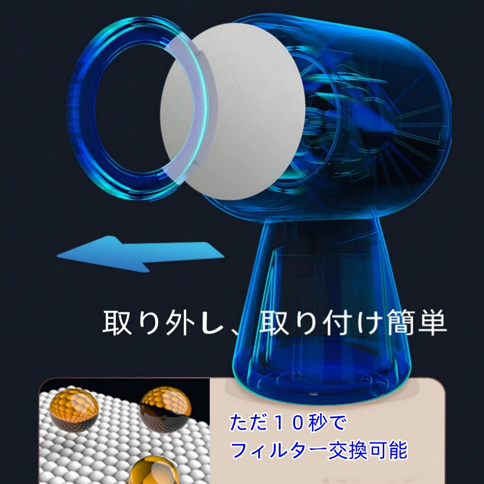 Bolani 卓上レンジフード （ブラック）卓上吸煙機 卓上でにおい 油 煙