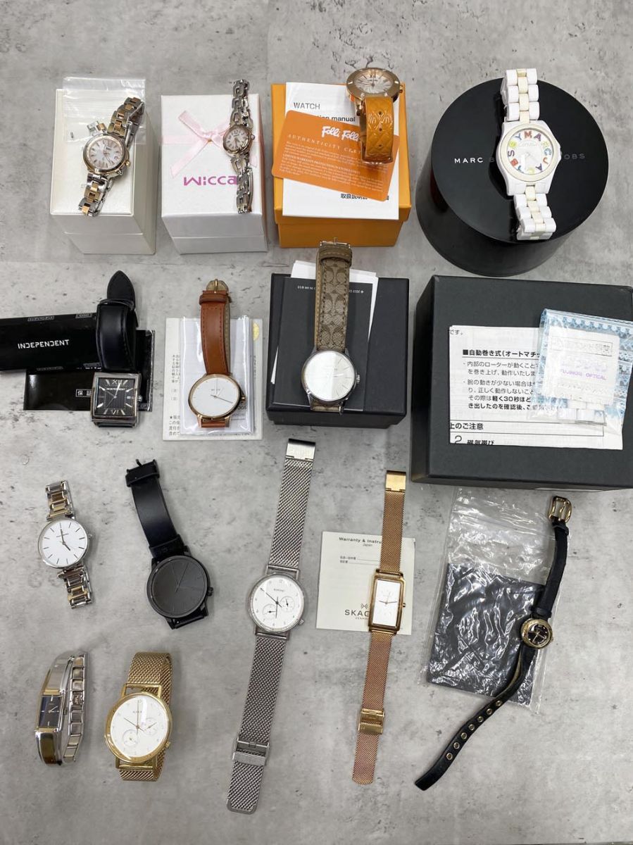 ブランド腕時計14点 COACH フォリフォリ Seiko マークジェイコブス その他 ジャンク品 腕 時計 ◎レディース