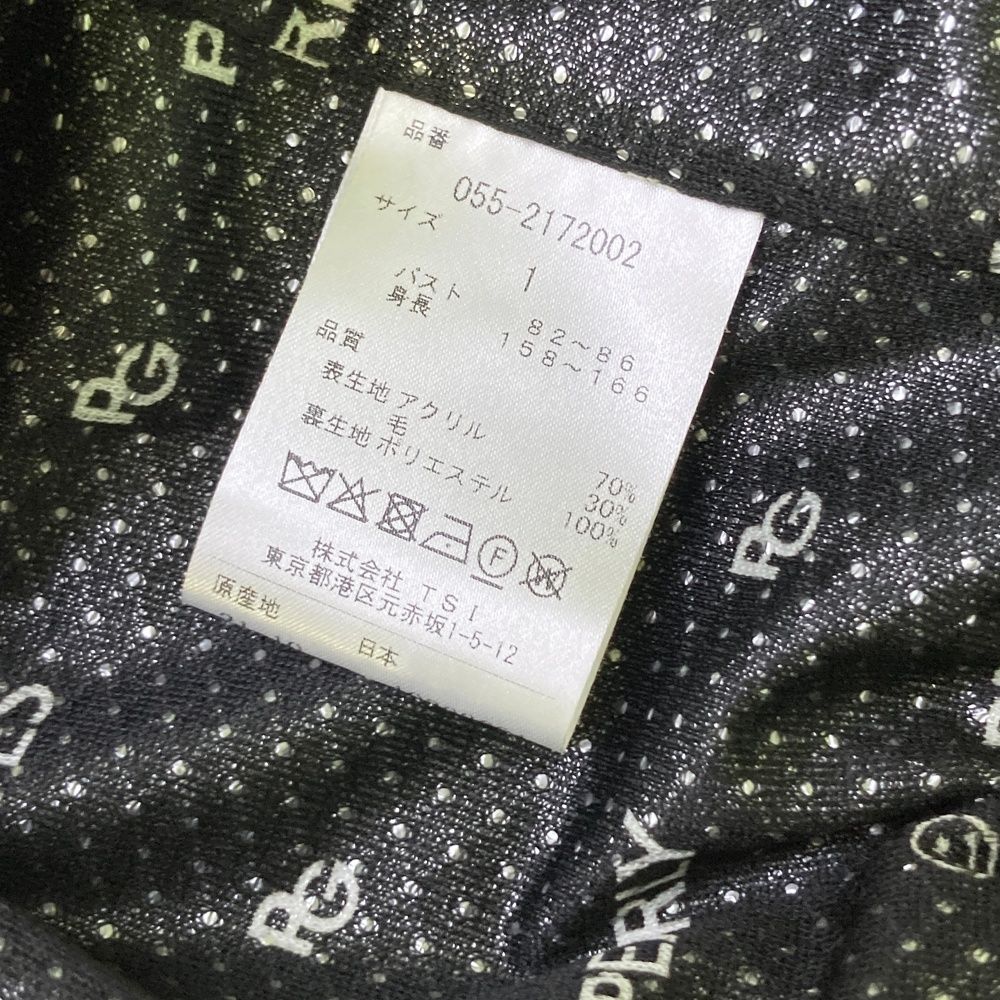 サイズ：1 PEARLY GATES パーリーゲイツ 裏地付 ニット ジップ