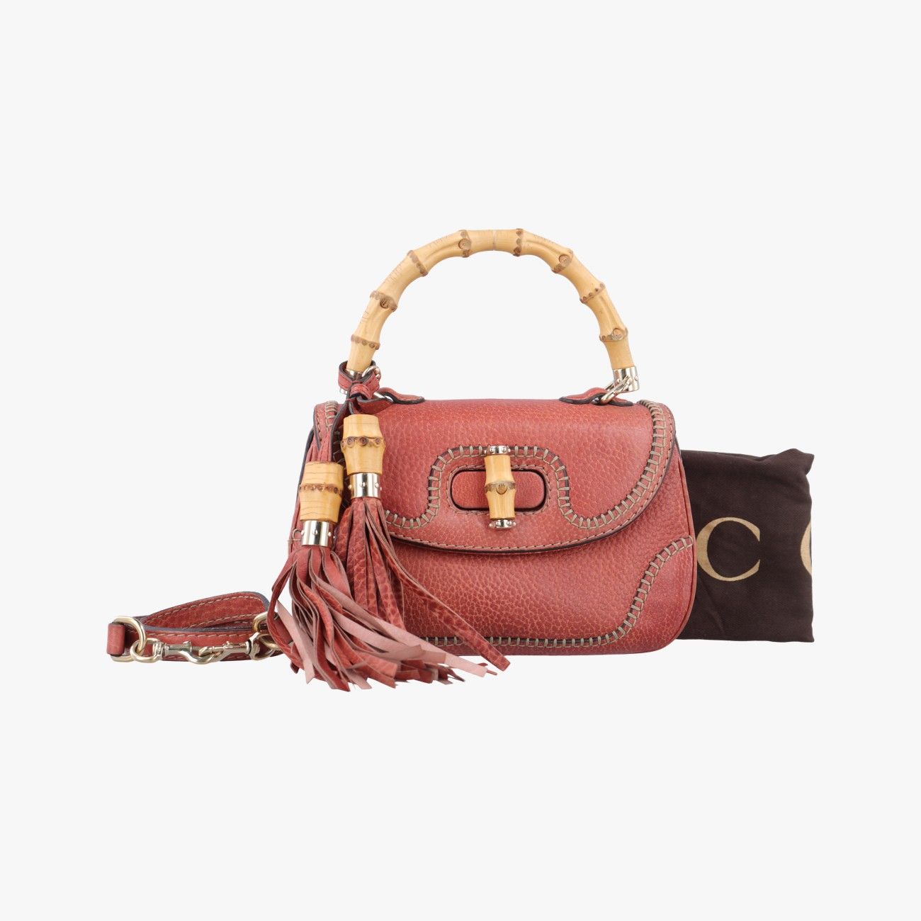 グッチGucciニューバンブー オレンジ レザー 256805 G9383421