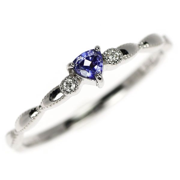 ☆レアストーン☆ 天然ベニトアイト ダイヤモンド リング 計0.147ct PT 新品 Pt950 アメリカ サンベニト産ベニトアイト ダイヤモンド