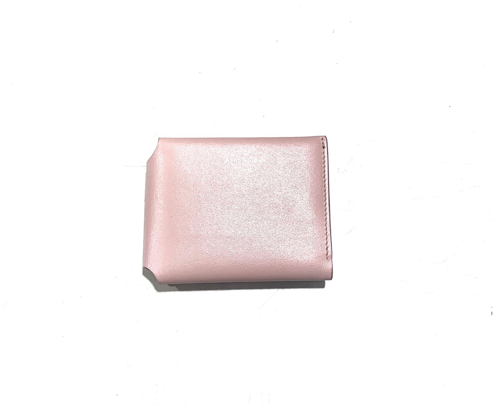 箱付　ACNE　STUDIOS　アクネストゥディオズ　三つ折り　ミニ財布　コンパクト財布　ショートウォレット　イタリア製　ピンク