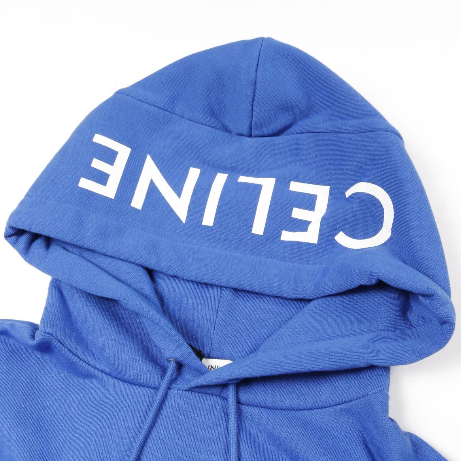セリーヌ CELINE パーカー ブルー コットン パーカー メンズ 未使用